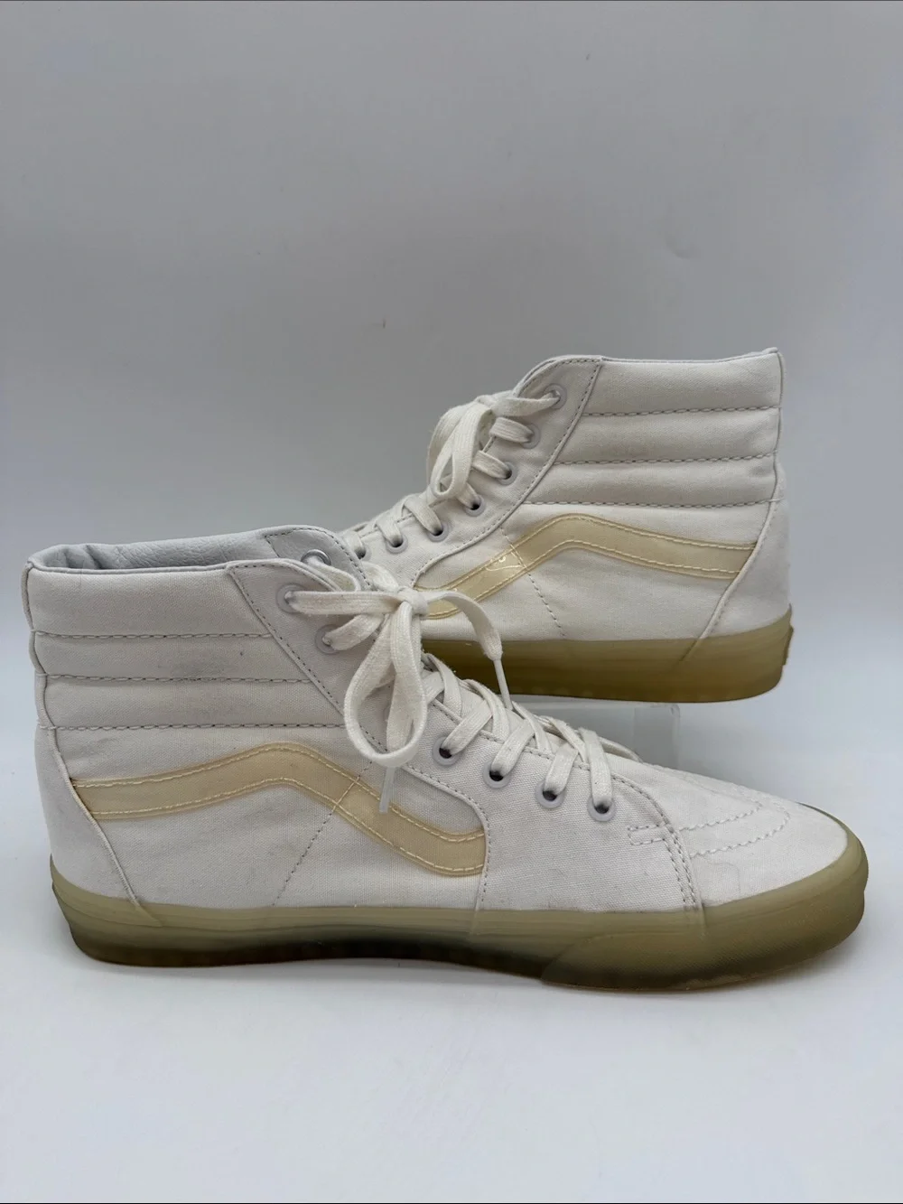 Vans Sk8-Hi Off The Wall Classic Skate 500714 Shoes White Cream Men's Size 11.0
